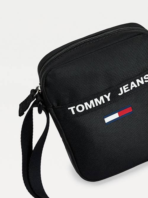 Tommy Hilfiger Essential Logo Reporter Táska Férfi Fekete | TH317HRU