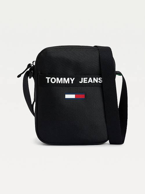 Tommy Hilfiger Essential Logo Reporter Táska Férfi Fekete | TH317HRU