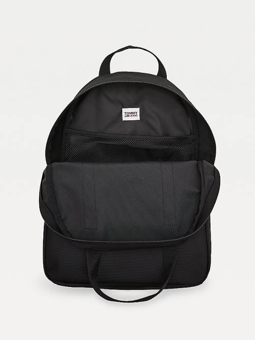 Tommy Hilfiger Essential Logo Tape Backpack Táska Női Fekete | TH489FNP