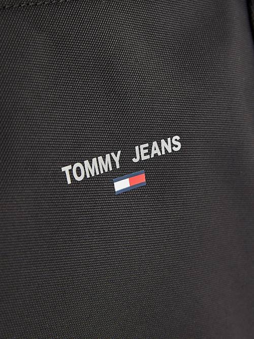 Tommy Hilfiger Essential Logo Tape Tote Táska Női Fekete | TH239UGK