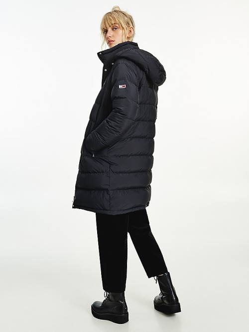 Tommy Hilfiger Essential Long Puffer Coat Kabát Női Fekete | TH062NUX