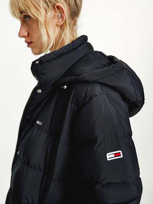 Tommy Hilfiger Essential Long Puffer Coat Kabát Női Fekete | TH062NUX