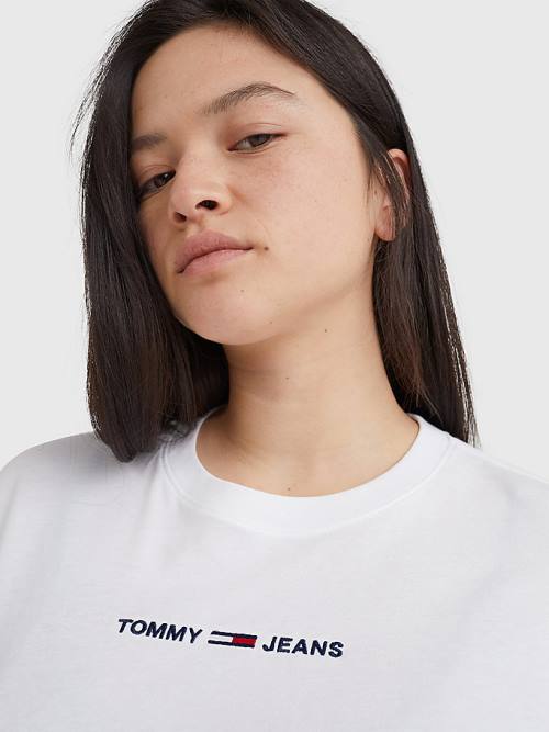 Tommy Hilfiger Essential Long Sleeve Póló Női Fehér | TH276XMA