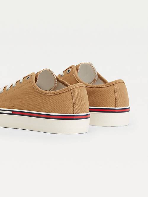 Tommy Hilfiger Essential Low-Cut Tornacipő Férfi Khaki | TH291MAJ