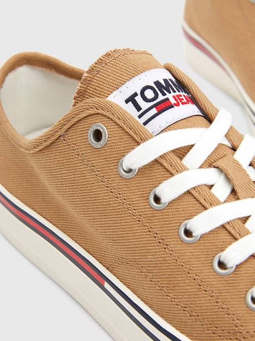 Tommy Hilfiger Essential Low-Cut Tornacipő Férfi Khaki | TH291MAJ