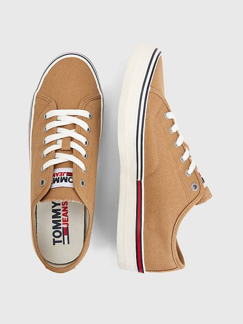 Tommy Hilfiger Essential Low-Cut Tornacipő Férfi Khaki | TH291MAJ