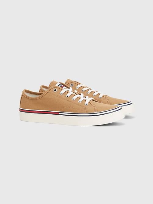 Tommy Hilfiger Essential Low-Cut Tornacipő Férfi Khaki | TH291MAJ