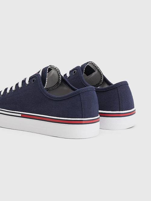 Tommy Hilfiger Essential Low-Cut Tornacipő Férfi Kék | TH359CIG