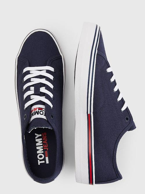 Tommy Hilfiger Essential Low-Cut Tornacipő Férfi Kék | TH359CIG