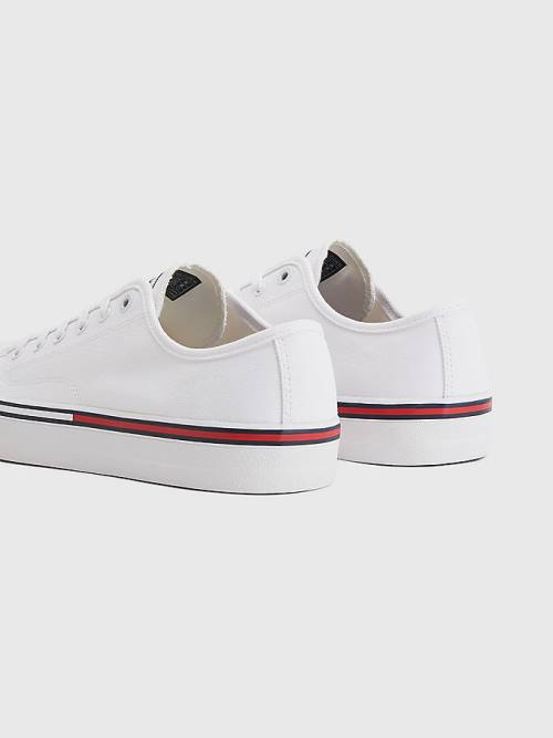 Tommy Hilfiger Essential Low-Cut Tornacipő Férfi Fehér | TH391TZJ