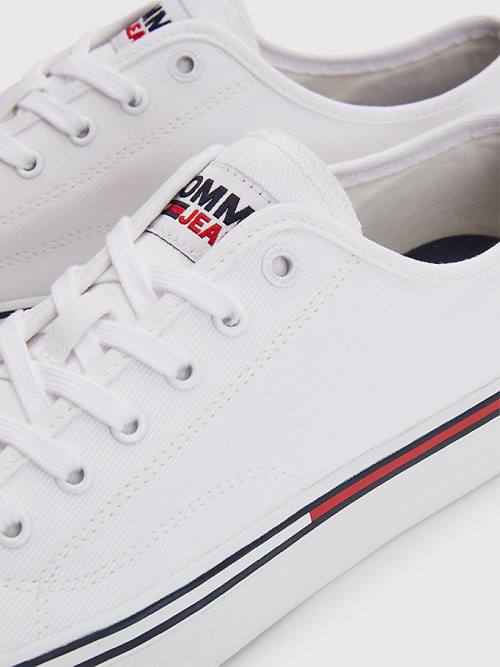 Tommy Hilfiger Essential Low-Cut Tornacipő Férfi Fehér | TH391TZJ