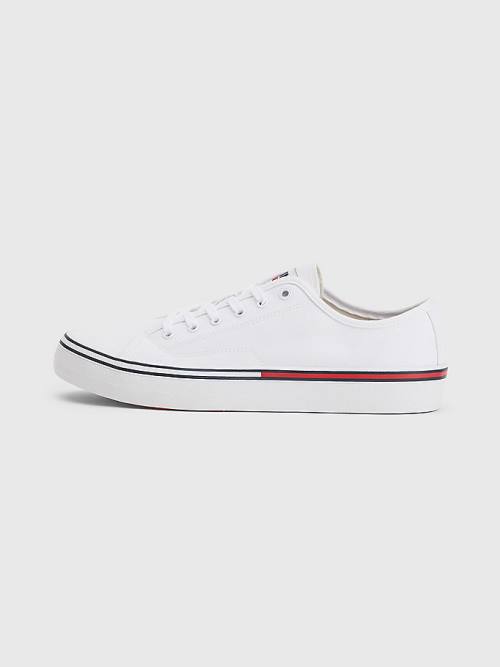 Tommy Hilfiger Essential Low-Cut Tornacipő Férfi Fehér | TH391TZJ