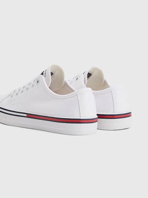 Tommy Hilfiger Essential Low-Top Vászon Tornacipő Női Fehér | TH156MHW