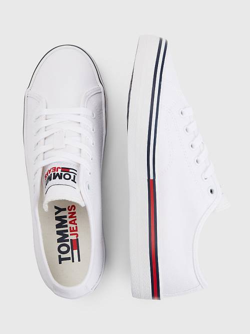 Tommy Hilfiger Essential Low-Top Vászon Tornacipő Női Fehér | TH156MHW