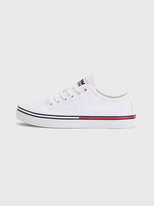 Tommy Hilfiger Essential Low-Top Vászon Tornacipő Női Fehér | TH156MHW