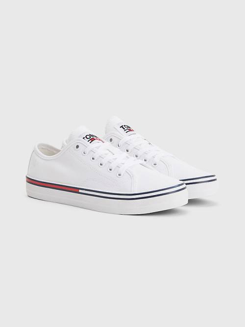 Tommy Hilfiger Essential Low-Top Vászon Tornacipő Női Fehér | TH156MHW