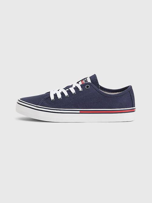 Tommy Hilfiger Essential Low-Top Vászon Tornacipő Női Kék | TH380BXJ