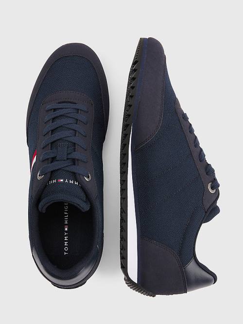 Tommy Hilfiger Essential Mesh Signature Tape Tornacipő Férfi Kék | TH175QOJ