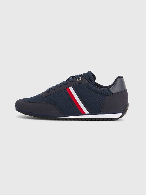 Tommy Hilfiger Essential Mesh Signature Tape Tornacipő Férfi Kék | TH175QOJ