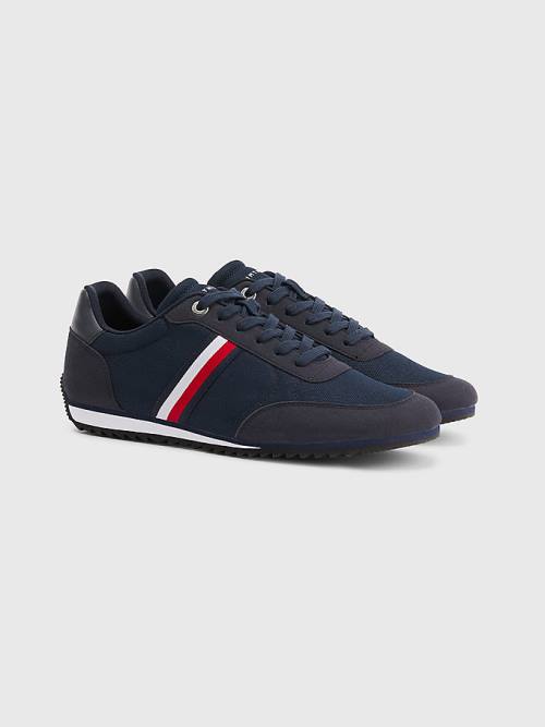 Tommy Hilfiger Essential Mesh Signature Tape Tornacipő Férfi Kék | TH175QOJ