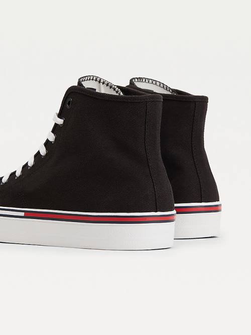 Tommy Hilfiger Essential Mid-Top Tornacipő Férfi Fekete | TH926IRM