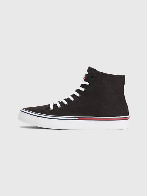 Tommy Hilfiger Essential Mid-Top Tornacipő Férfi Fekete | TH926IRM