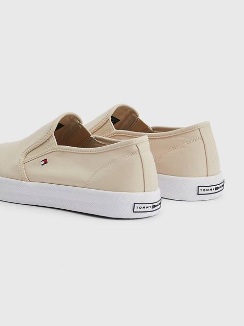 Tommy Hilfiger Essential Nautical Slip-On Tornacipő Női Bézs | TH347QUS