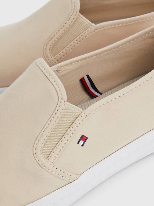 Tommy Hilfiger Essential Nautical Slip-On Tornacipő Női Bézs | TH347QUS