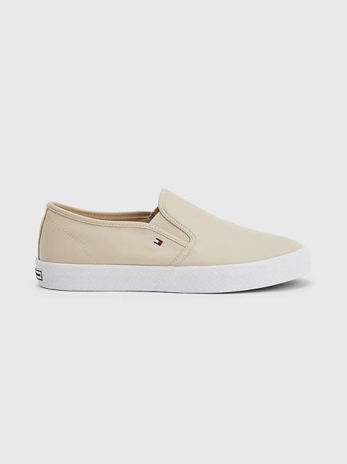 Tommy Hilfiger Essential Nautical Slip-On Tornacipő Női Bézs | TH347QUS