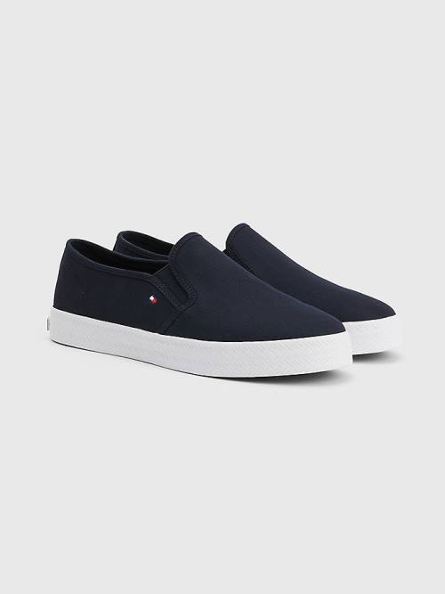 Tommy Hilfiger Essential Nautical Slip-On Tornacipő Női Kék | TH527XZY