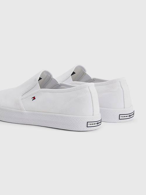 Tommy Hilfiger Essential Nautical Slip-On Tornacipő Női Fehér | TH876ESC