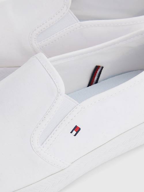 Tommy Hilfiger Essential Nautical Slip-On Tornacipő Női Fehér | TH876ESC