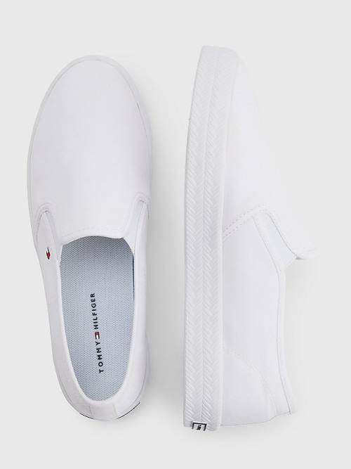 Tommy Hilfiger Essential Nautical Slip-On Tornacipő Női Fehér | TH876ESC