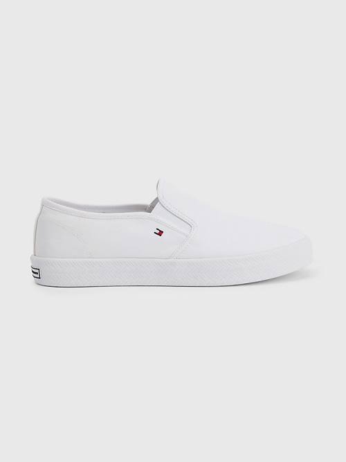 Tommy Hilfiger Essential Nautical Slip-On Tornacipő Női Fehér | TH876ESC