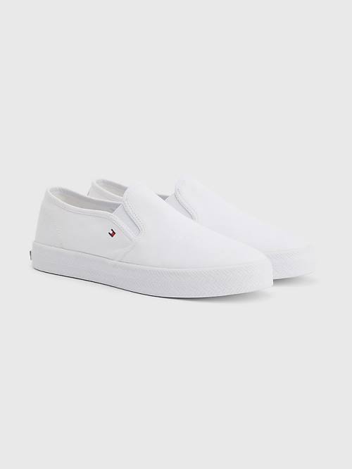 Tommy Hilfiger Essential Nautical Slip-On Tornacipő Női Fehér | TH876ESC