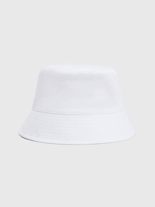 Tommy Hilfiger Essential Organic Pamut Bucket Kalap Női Fehér | TH375RSQ