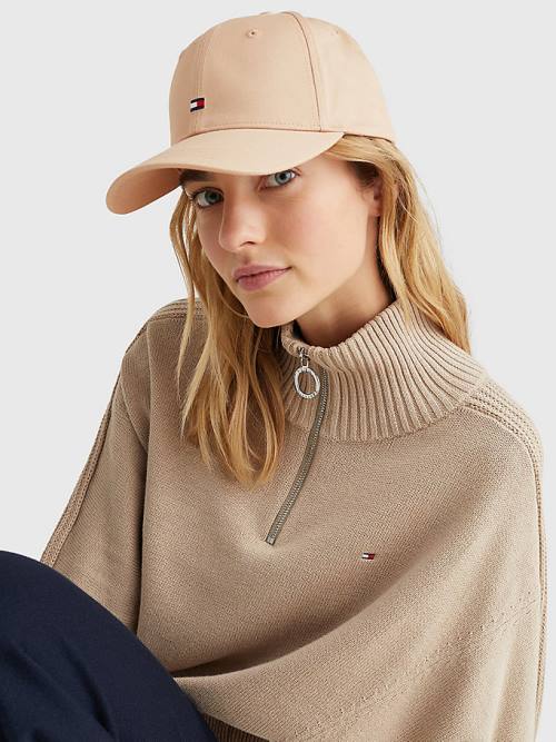 Tommy Hilfiger Essential Organic Pamut Flag Cap Kalap Női Bézs | TH624REN