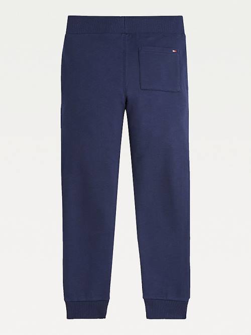 Tommy Hilfiger Essential Organic Pamut Logo Joggers Nadrág Fiú Kék | TH169AIV