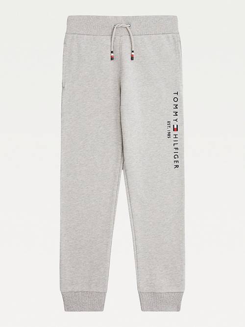 Tommy Hilfiger Essential Organic Pamut Logo Joggers Nadrág Fiú Szürke | TH287KZD