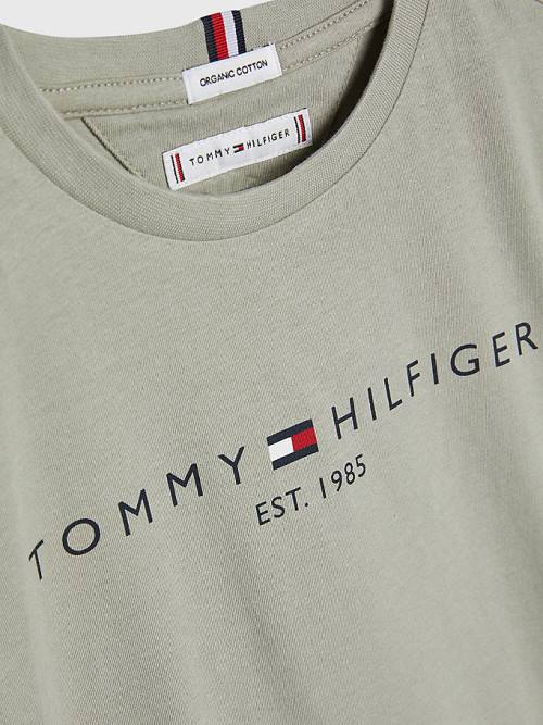 Tommy Hilfiger Essential Organic Pamut Póló Lány Szürke | TH049TNI