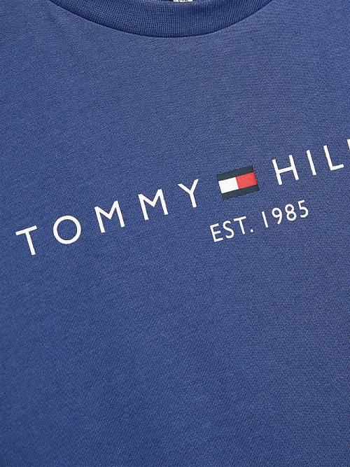 Tommy Hilfiger Essential Organic Pamut Póló Lány Kék | TH172MTX