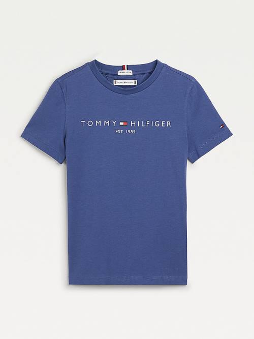 Tommy Hilfiger Essential Organic Pamut Póló Lány Kék | TH172MTX