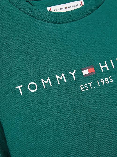 Tommy Hilfiger Essential Organic Pamut Póló Fiú Zöld | TH496FAS