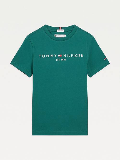 Tommy Hilfiger Essential Organic Pamut Póló Fiú Zöld | TH496FAS