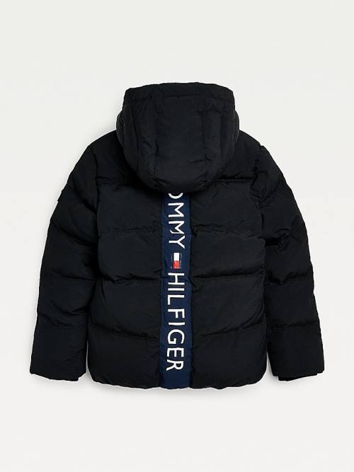 Tommy Hilfiger Essential Padded Back Logo Kabát Fiú Fekete | TH076WKU