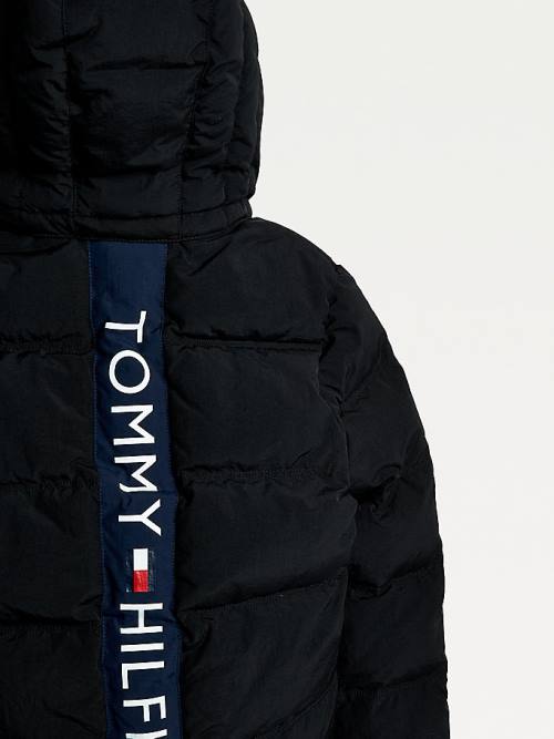 Tommy Hilfiger Essential Padded Back Logo Kabát Fiú Fekete | TH076WKU