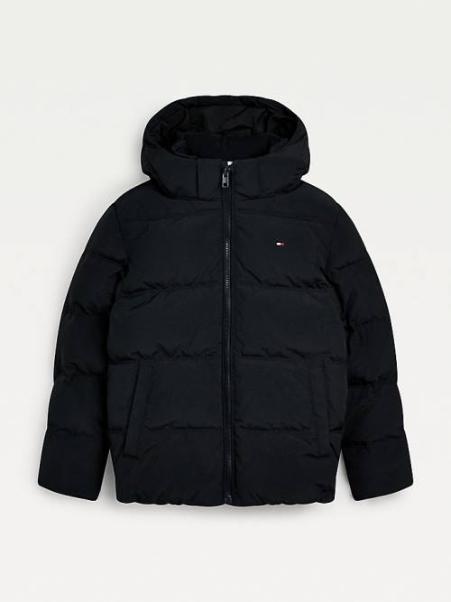 Tommy Hilfiger Essential Padded Back Logo Kabát Fiú Fekete | TH076WKU