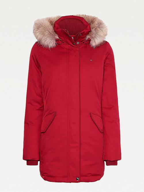 Tommy Hilfiger Essential Padded Parka Dzseki Női Piros | TH283XFP