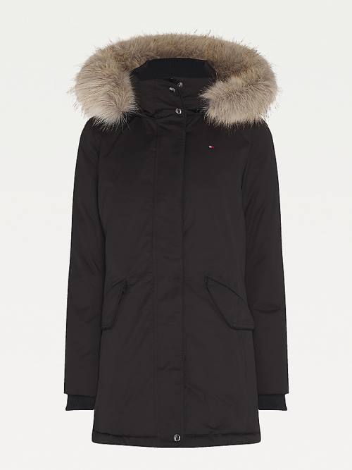 Tommy Hilfiger Essential Padded Parka Dzseki Női Fekete | TH729PKM