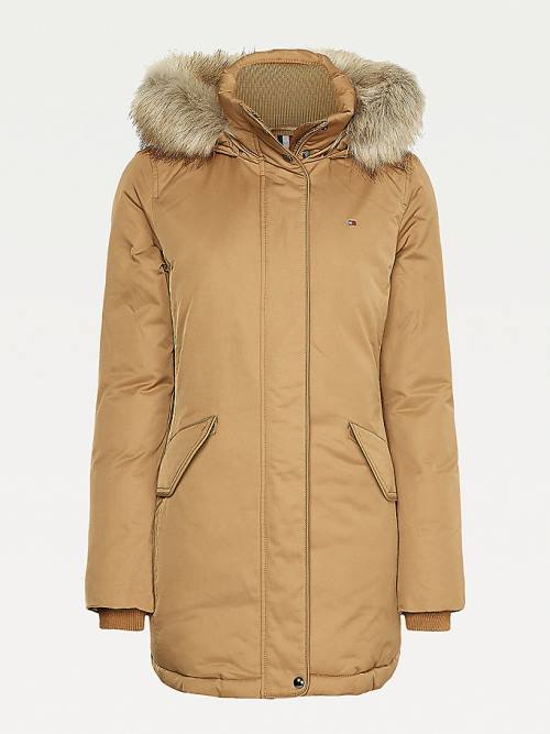 Tommy Hilfiger Essential Padded Parka Dzseki Női Barna | TH905QZR